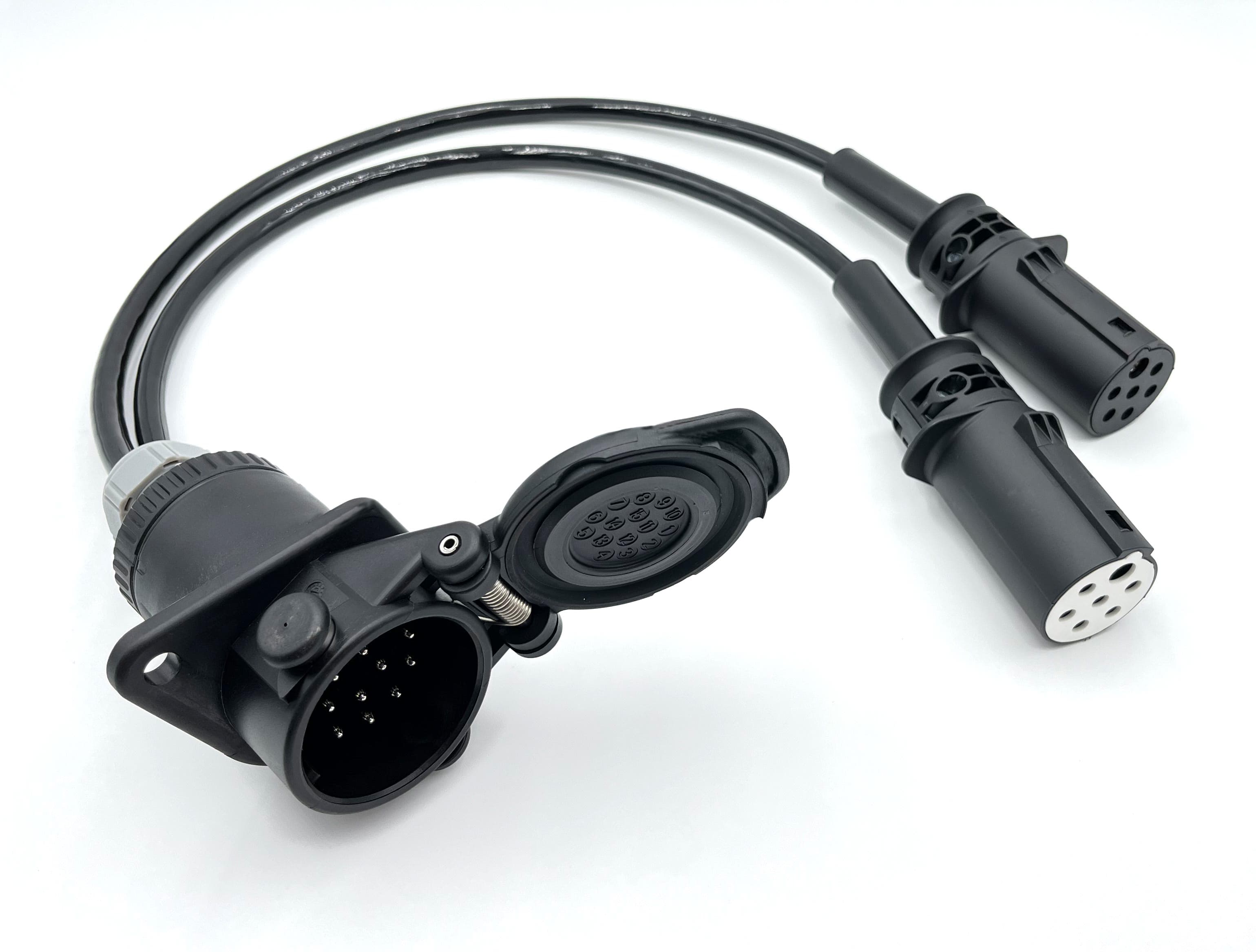 15-pol. Y-Adapterleitung ISO 12098 Steckdose auf 7-pol. Typ N/S Stecker